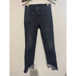 R13 Charcoal Distressed Skinny Jeans
